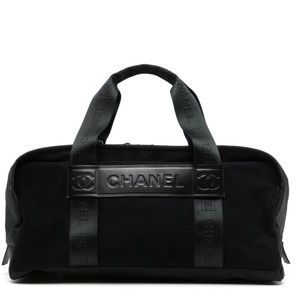 💯 Auth CHANEL Pre-Owned 2005 CC Sports Line Boston holdall bag